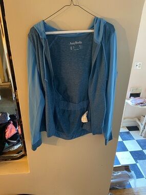 AnyBody lightweight blue Full-Zip Hoodie